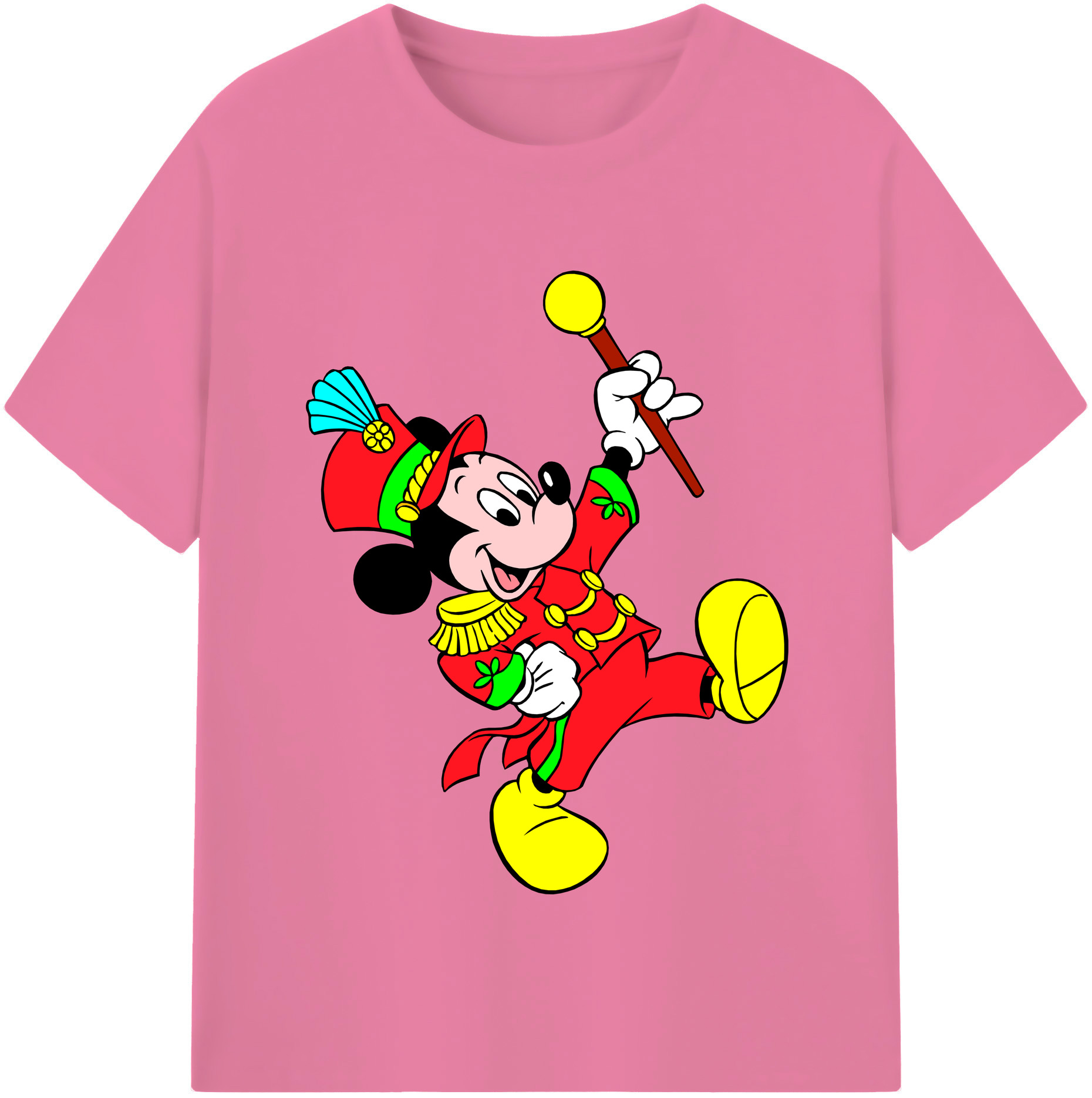（画像用） ミッキーマウス Mickey Mouse 綿100％半袖Tシャツ（フロントプリント）